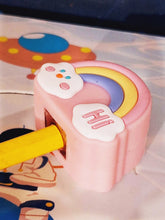 Cute Rainbow Silicon Soft Pencil Sharpener For kids Single Hole Manual Pencil Sharpener Creative Stationery For Students